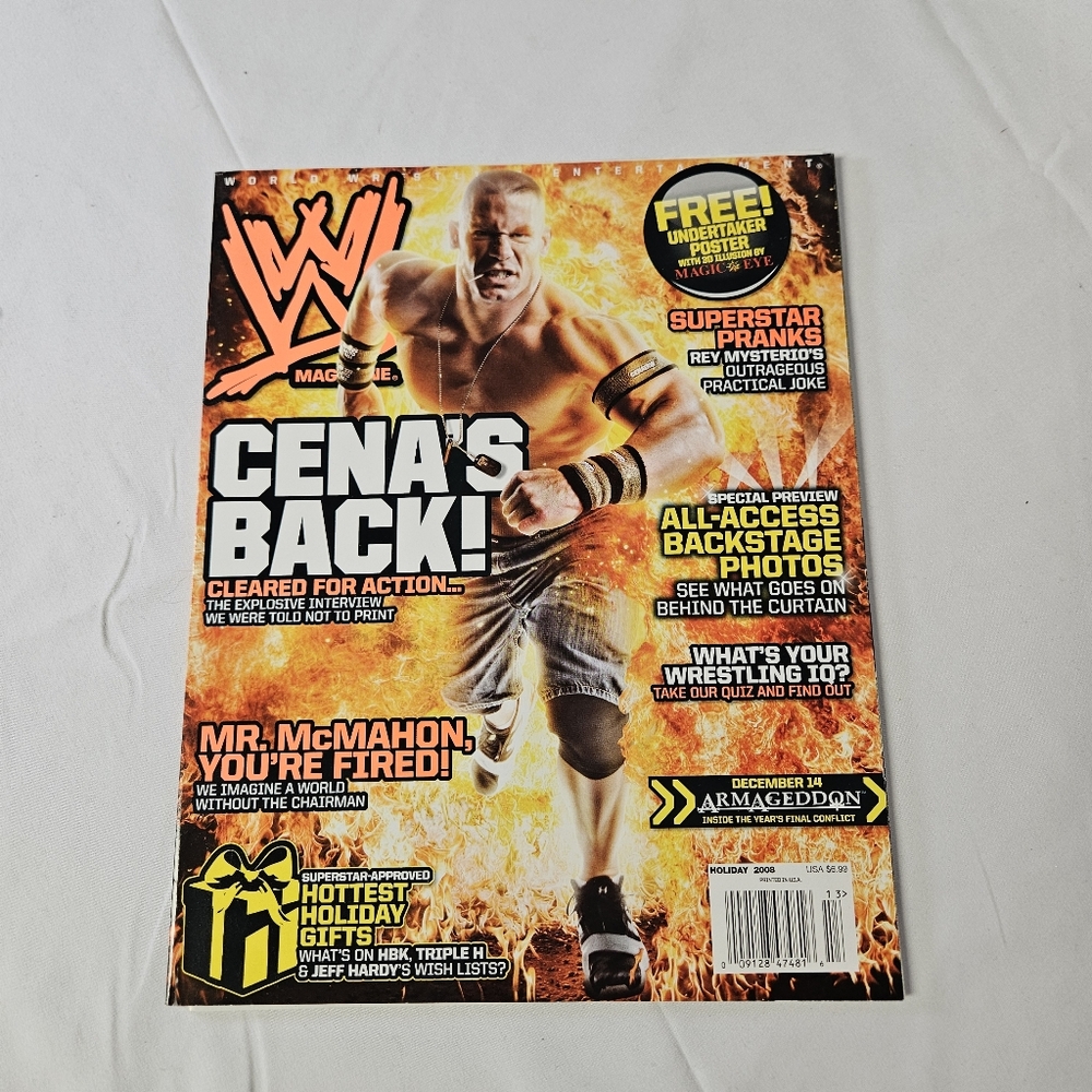 WWE Magazine - Cena's‎ Back! - Orange and Black Cover